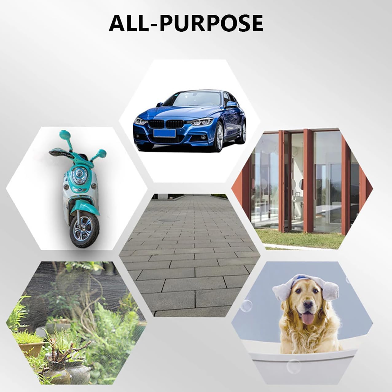 1pcs Multi-functional Car Wash Water Gun Adjustable Manual High Pressure Sprinkler Spray Nozzle Auto Cleaning Tool