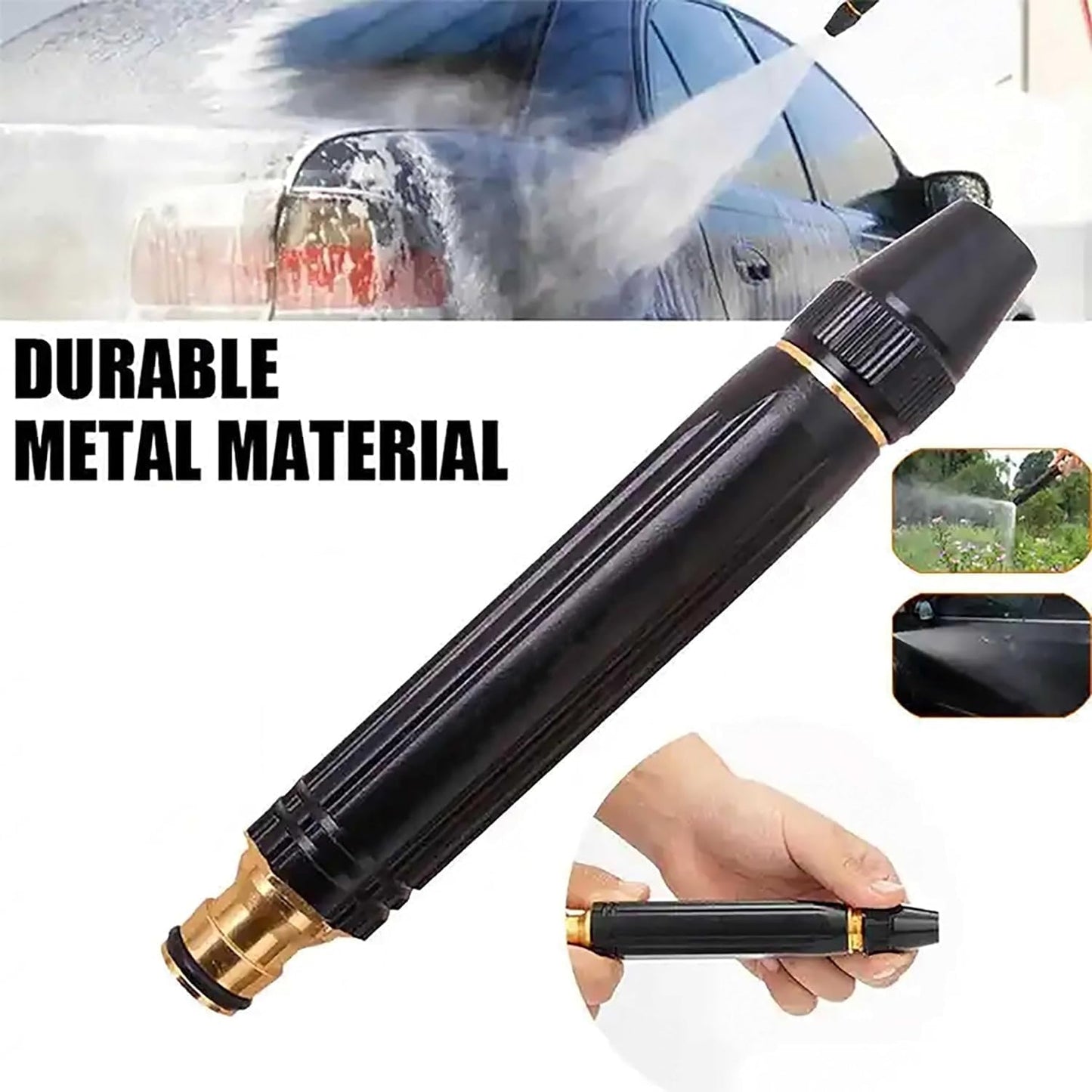 1pcs Multi-functional Car Wash Water Gun Adjustable Manual High Pressure Sprinkler Spray Nozzle Auto Cleaning Tool